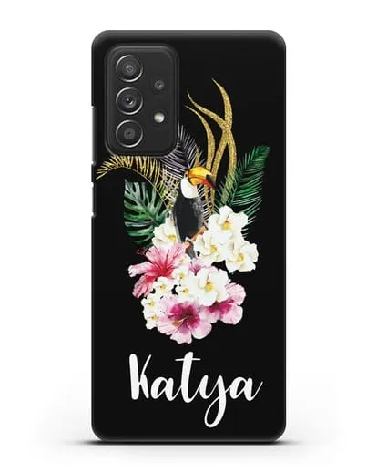 Именной чехол Райский остров силиконовый для Samsung Galaxy A53