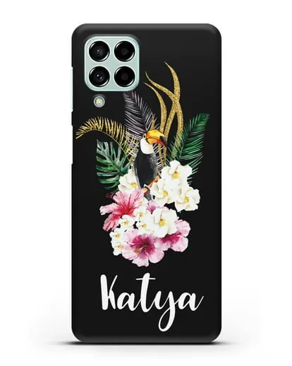 Именной чехол Райский остров силиконовый для Samsung Galaxy M53 [SM-M536]