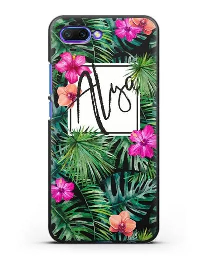 Именной чехол Тропический лес силиконовый для Honor 10