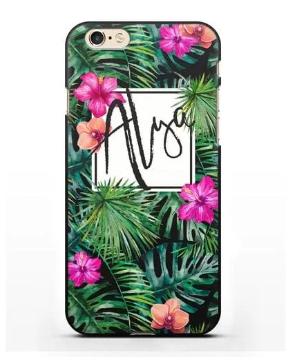 Именной чехол Тропический лес силиконовый для iPhone 6s
