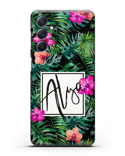 Именной чехол Тропический лес силиконовый для Samsung Galaxy M54 [SM-M546]