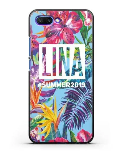 Именной чехол Летние грёзы силиконовый для Honor 10