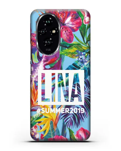 Именной чехол Летние грёзы силиконовый для Honor 200