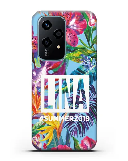 Именной чехол Летние грёзы силиконовый для Honor 200 Lite