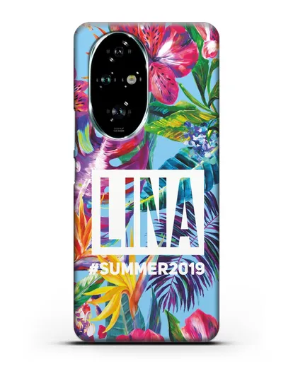 Именной чехол Летние грёзы силиконовый для Honor 200 Pro