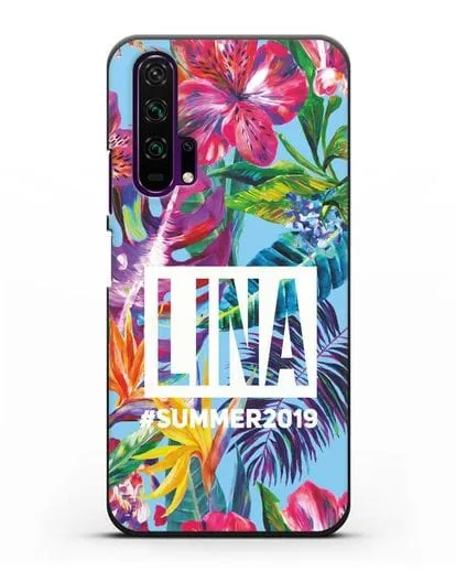 Именной чехол Летние грёзы силиконовый для Honor 20 Pro