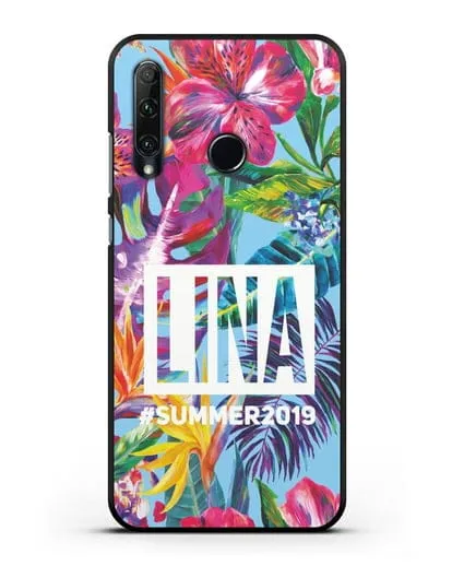 Именной чехол Летние грёзы силиконовый для Honor 20e