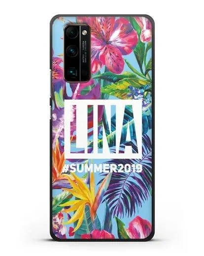 Именной чехол Летние грёзы силиконовый для Honor 30 Pro Plus