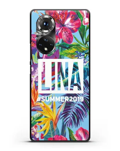 Именной чехол Летние грёзы силиконовый для Honor 50