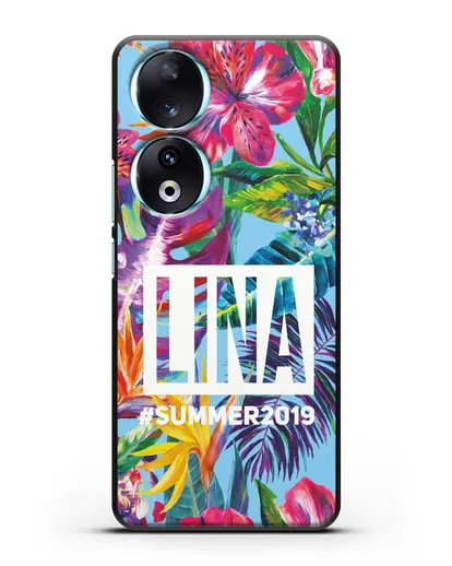 Именной чехол Летние грёзы силиконовый для Honor 90