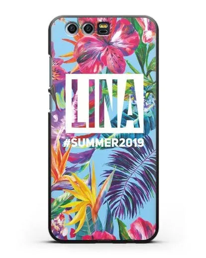 Именной чехол Летние грёзы силиконовый для Honor 9