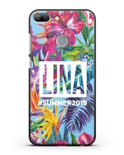 Именной чехол Летние грёзы силиконовый для Honor 9 Lite