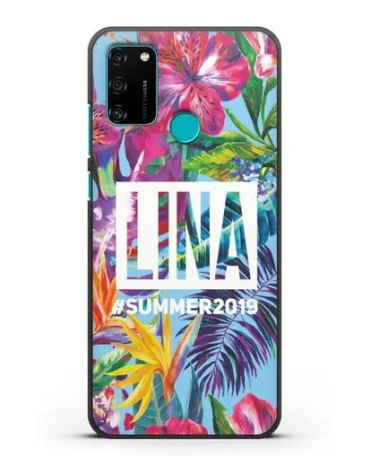 Именной чехол Летние грёзы силиконовый для Honor 9A