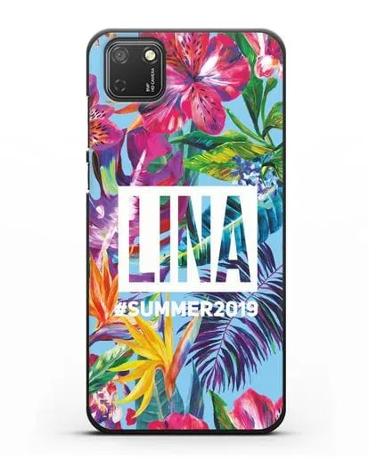 Именной чехол Летние грёзы силиконовый для Honor 9S