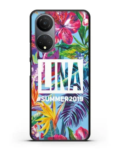Именной чехол Летние грёзы силиконовый для Honor X7