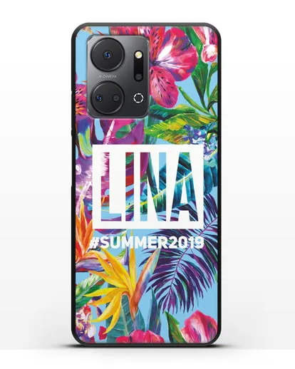 Именной чехол Летние грёзы силиконовый для Honor X7a