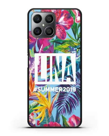 Именной чехол Летние грёзы силиконовый для Honor X8