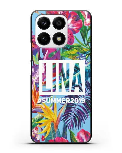 Именной чехол Летние грёзы силиконовый для Honor X8a
