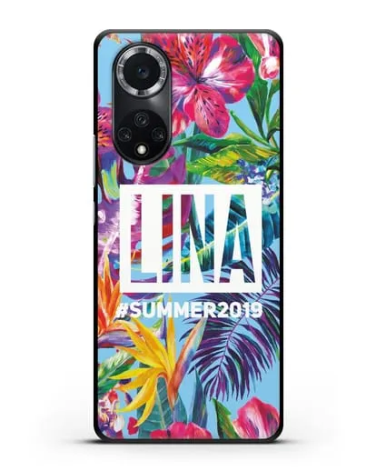 Именной чехол Летние грёзы силиконовый для Huawei Nova 9