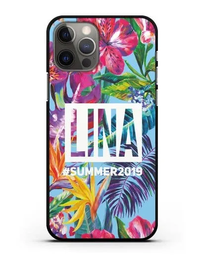 Именной чехол Летние грёзы силиконовый для iPhone 12 Pro