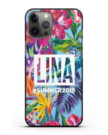 Именной чехол Летние грёзы силиконовый для iPhone 12 Pro Max