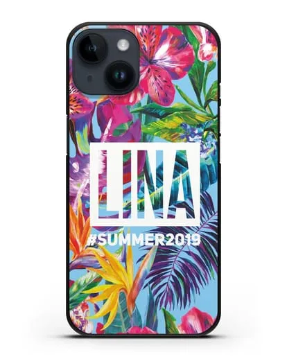 Именной чехол Летние грёзы силиконовый для iPhone 14