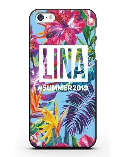 Именной чехол Летние грёзы силиконовый для iPhone 5/5s/SE