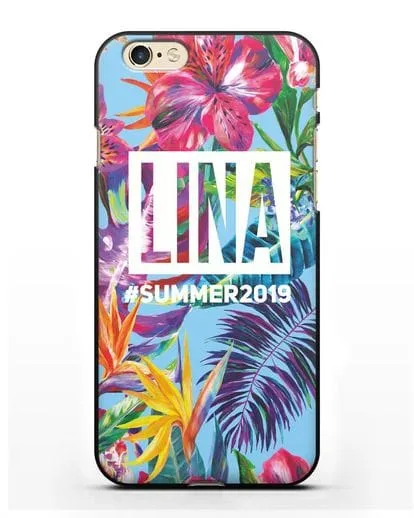 Именной чехол Летние грёзы силиконовый для iPhone 6s