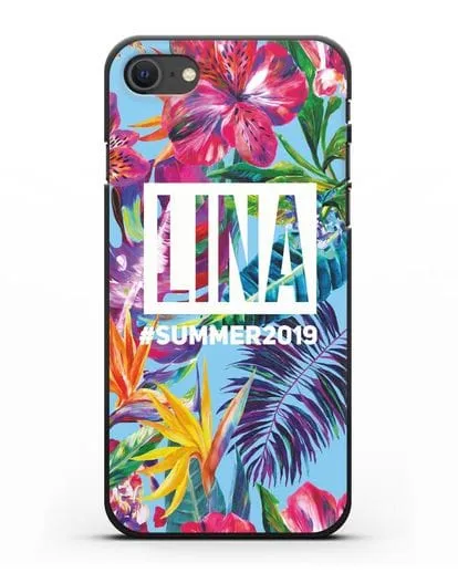 Именной чехол Летние грёзы силиконовый для iPhone SE 2020