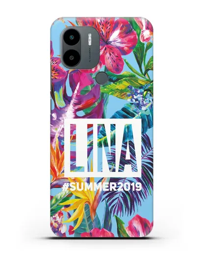 Именной чехол Летние грёзы силиконовый для Xiaomi Poco C51