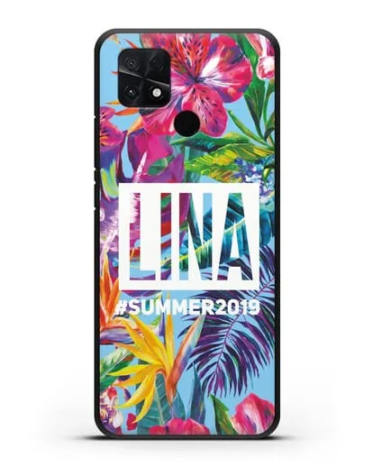 Именной чехол Летние грёзы силиконовый для Xiaomi Poco C40