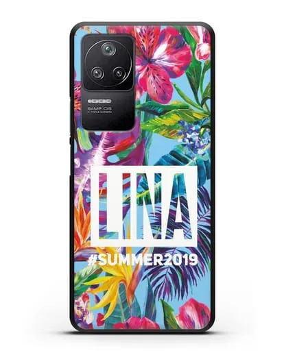 Именной чехол Летние грёзы силиконовый для Xiaomi Poco F4