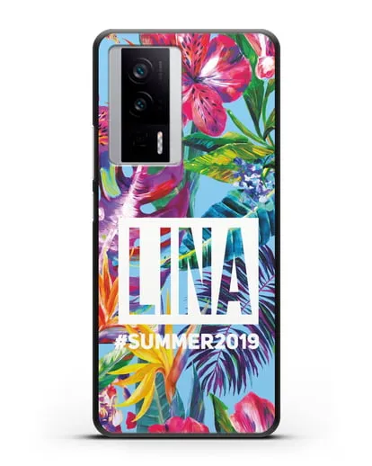 Именной чехол Летние грёзы силиконовый для Xiaomi Poco F5 Pro