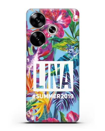 Именной чехол Летние грёзы силиконовый для Xiaomi Poco F6