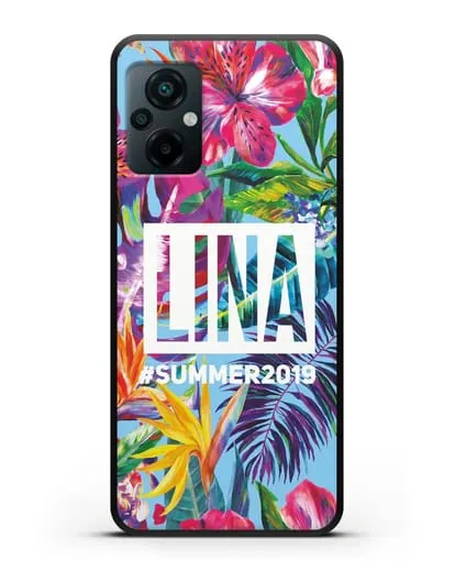 Именной чехол Летние грёзы силиконовый для Xiaomi Poco M5