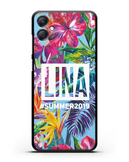 Именной чехол Летние грёзы силиконовый для Samsung Galaxy A05 [SM-A055]