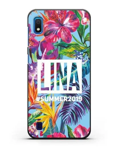 Именной чехол Летние грёзы силиконовый для Samsung Galaxy A10 [SM-A105F]