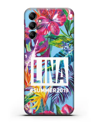 Именной чехол Летние грёзы силиконовый для Samsung Galaxy A14 [SM-A145]