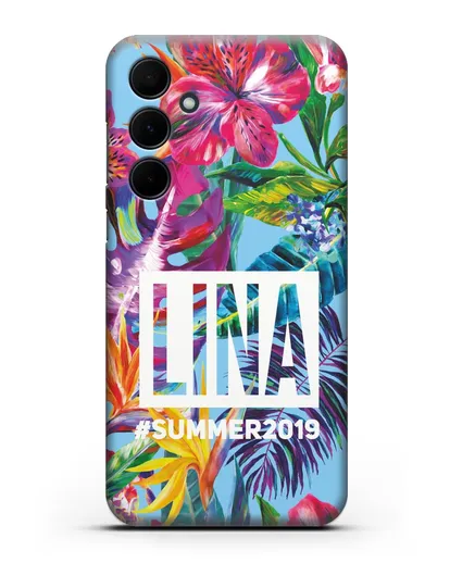 Именной чехол Летние грёзы силиконовый для Samsung Galaxy A35 [SM-A356]