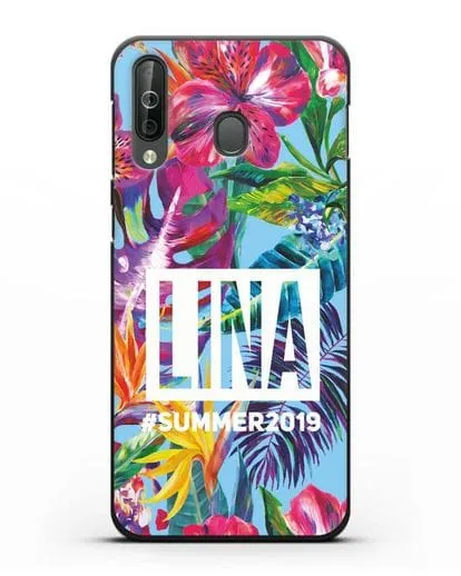 Именной чехол Летние грёзы силиконовый для Samsung Galaxy A40s [SM-A507FN]