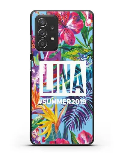 Именной чехол Летние грёзы силиконовый для Samsung Galaxy A53