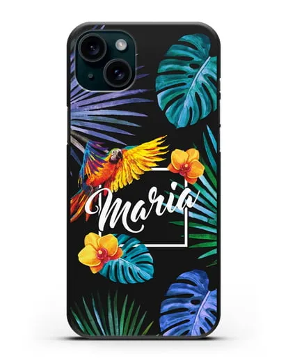 Именной чехол Рио силиконовый для iPhone 15 Plus