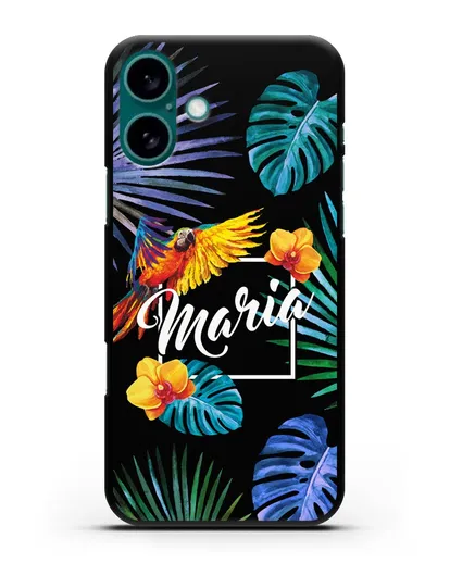 Именной чехол Рио силиконовый для iPhone 16 Plus