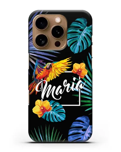 Именной чехол Рио силиконовый для iPhone 16 Pro