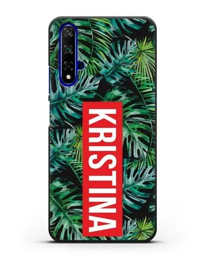 Именной чехол Монстера силиконовый для Honor 20