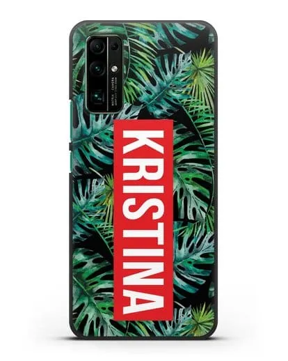 Именной чехол Монстера силиконовый для Honor 30