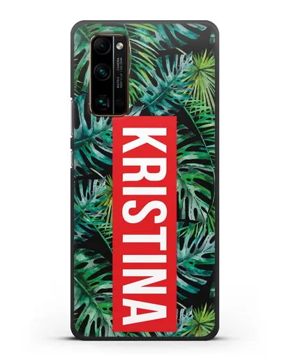 Именной чехол Монстера силиконовый для Honor 30 Pro