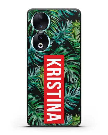 Именной чехол Монстера силиконовый для Honor 90