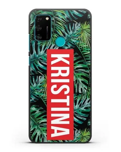 Именной чехол Монстера силиконовый для Honor 9A