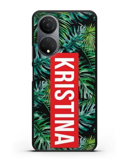 Именной чехол Монстера силиконовый для Honor X7